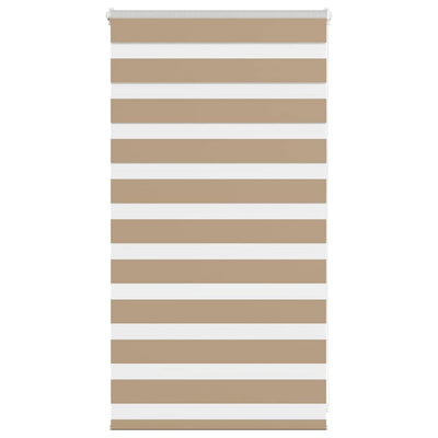 VidaXL store zèbre 80x100 cm largeur de tissu 75,9 cm polyester marron sable