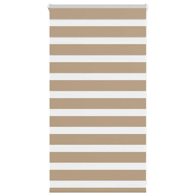 VidaXL store zébré 90x100 cm largeur de tissu 85,9 cm polyester marron sable