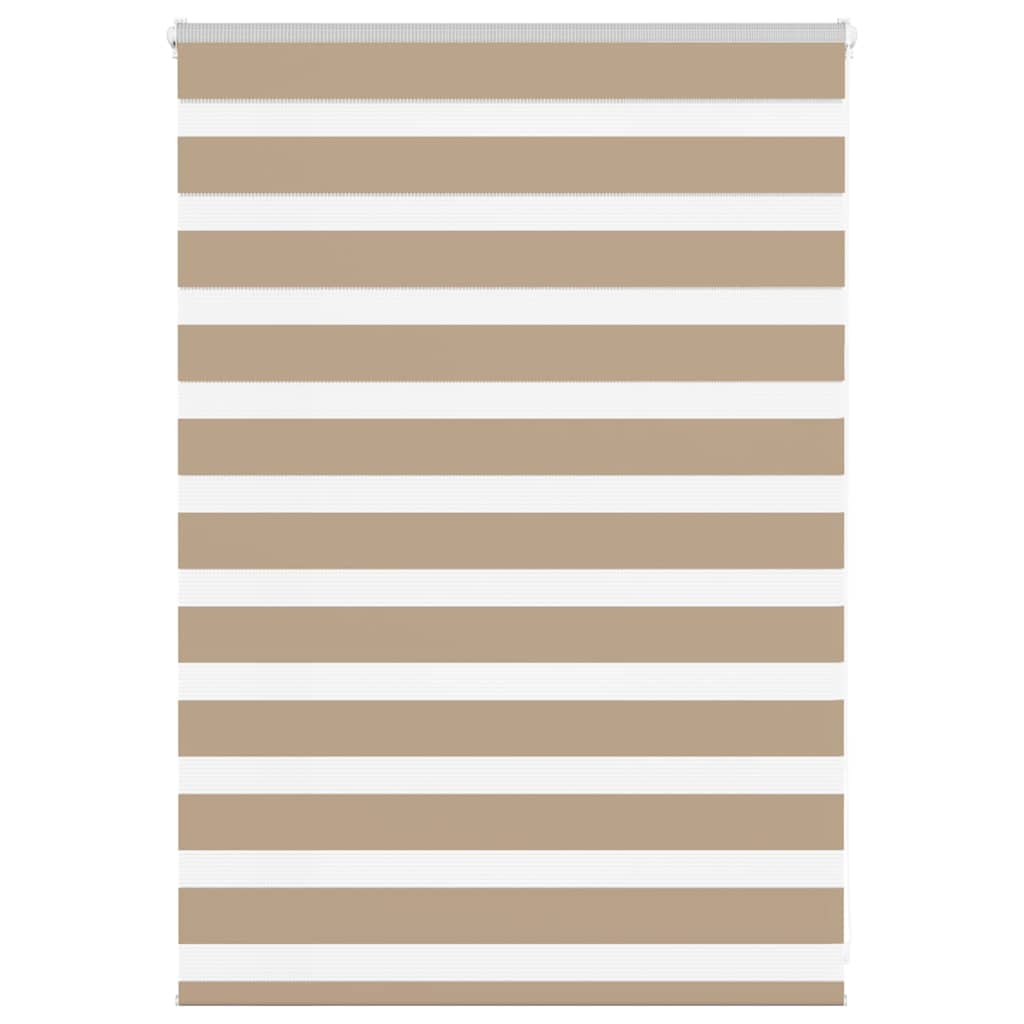 VidaXL store zèbre 100x100 cm largeur de tissu 95,9 cm polyester marron sable