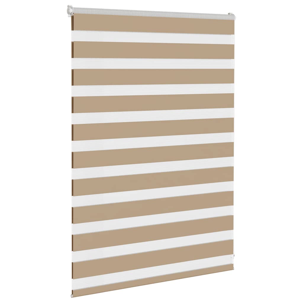 VidaXL store zèbre 100x100 cm largeur de tissu 95,9 cm polyester marron sable