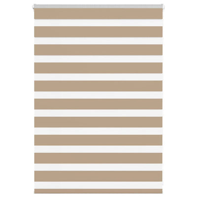 VidaXL store zèbre 105x100 cm largeur de tissu 100,9 cm polyester marron sable