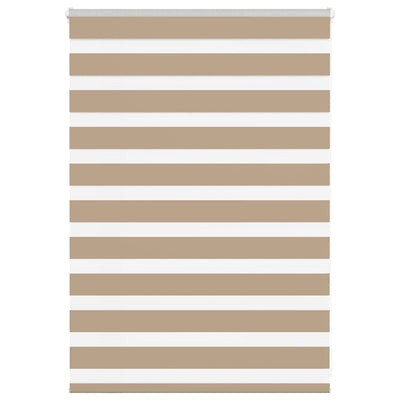 VidaXL store zèbre 110x100 cm largeur de tissu 105,9 cm polyester marron sable
