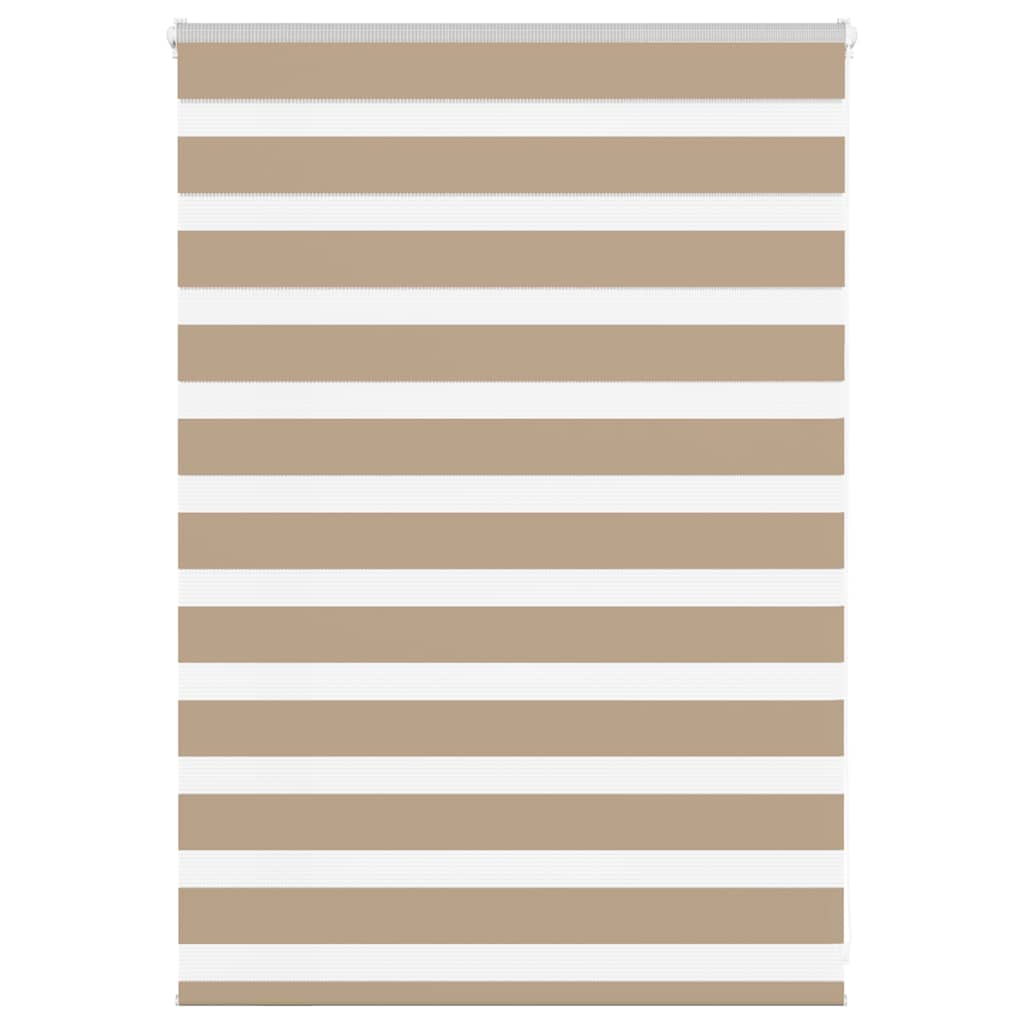 VidaXL store zèbre 110x100 cm largeur de tissu 105,9 cm polyester marron sable