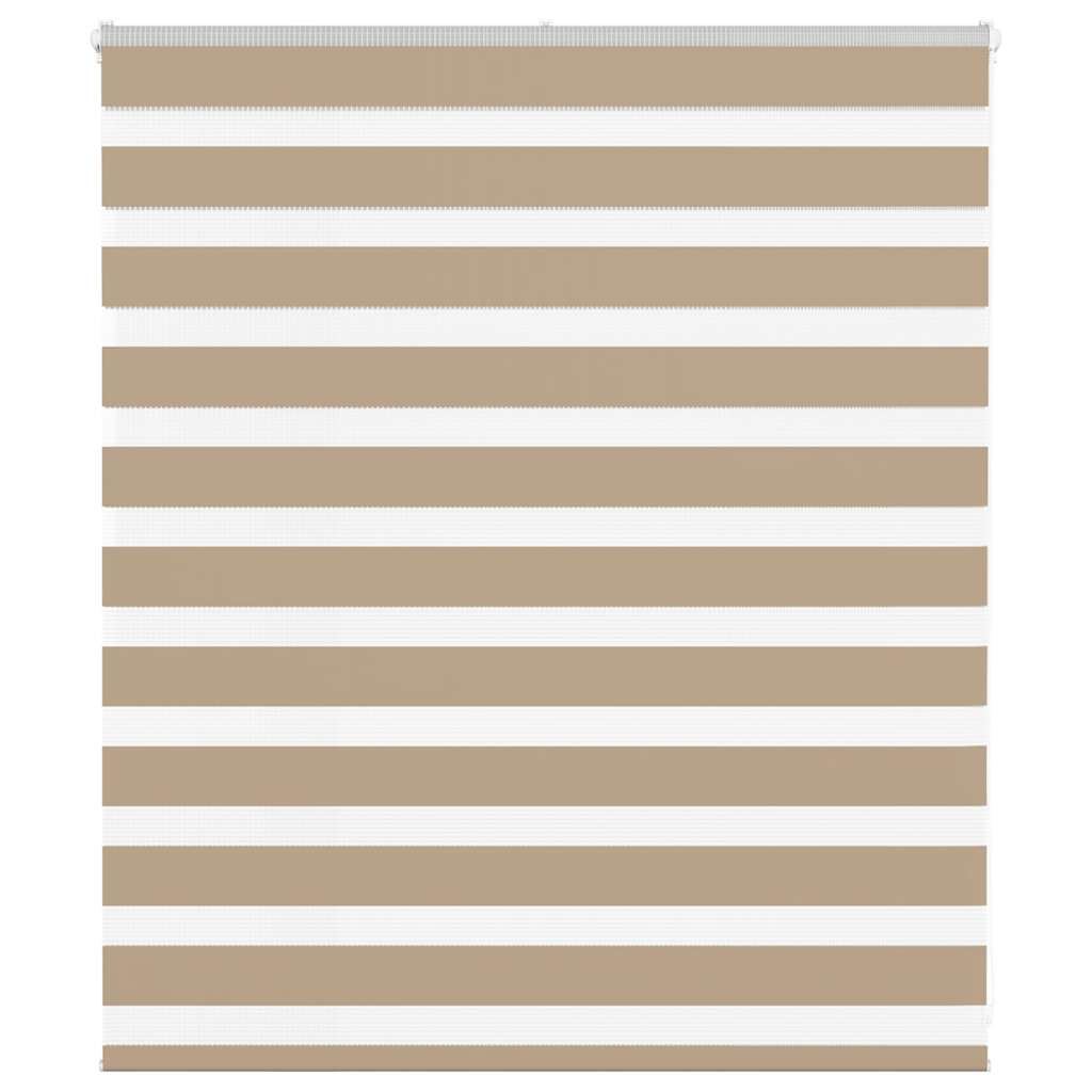 VidaXL store zèbre 120x100 cm largeur de tissu 115,9 cm polyester marron sable