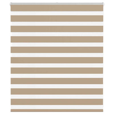 VidaXL store zèbre 120x100 cm largeur de tissu 115,9 cm polyester marron sable