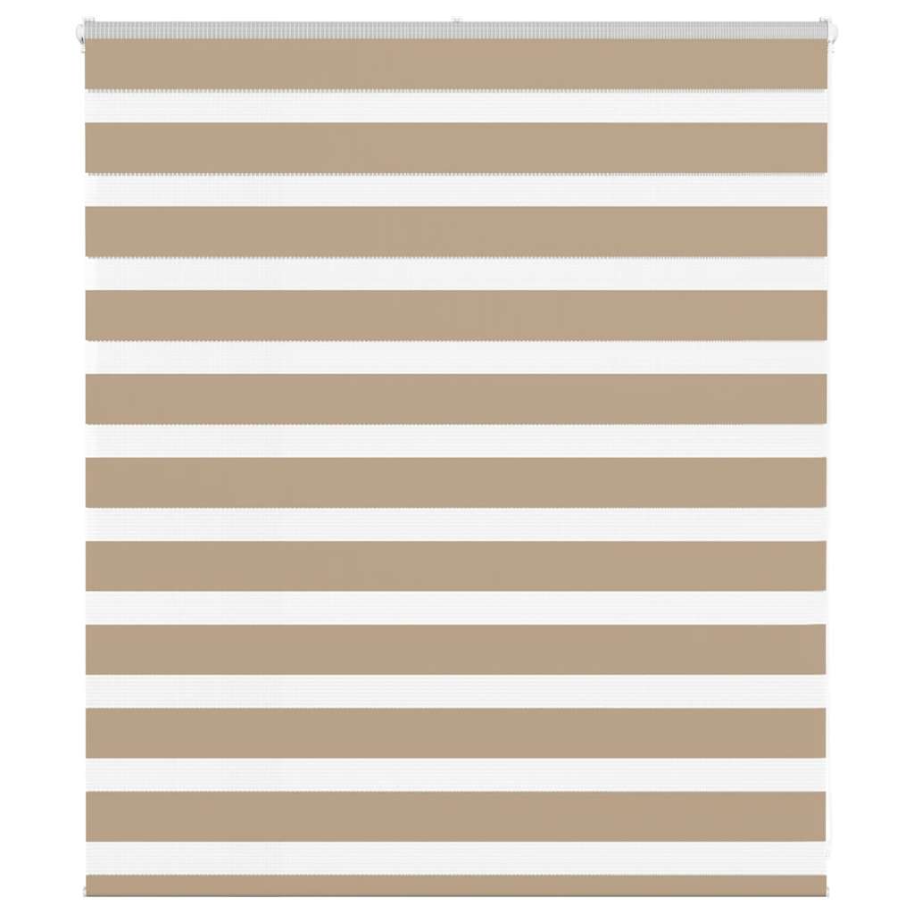 VidaXL store zèbre 125x100 cm largeur de tissu 120,9 cm polyester marron sable