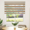 VidaXL store zèbre 135x100 cm largeur de tissu 130,9 cm polyester marron sable