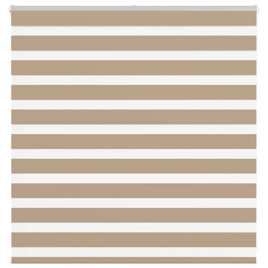VidaXL store zèbre 140x100 cm largeur de tissu 135,9 cm polyester marron sable