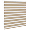 VidaXL store zèbre 145x100 cm largeur de tissu 140,9 cm polyester marron sable