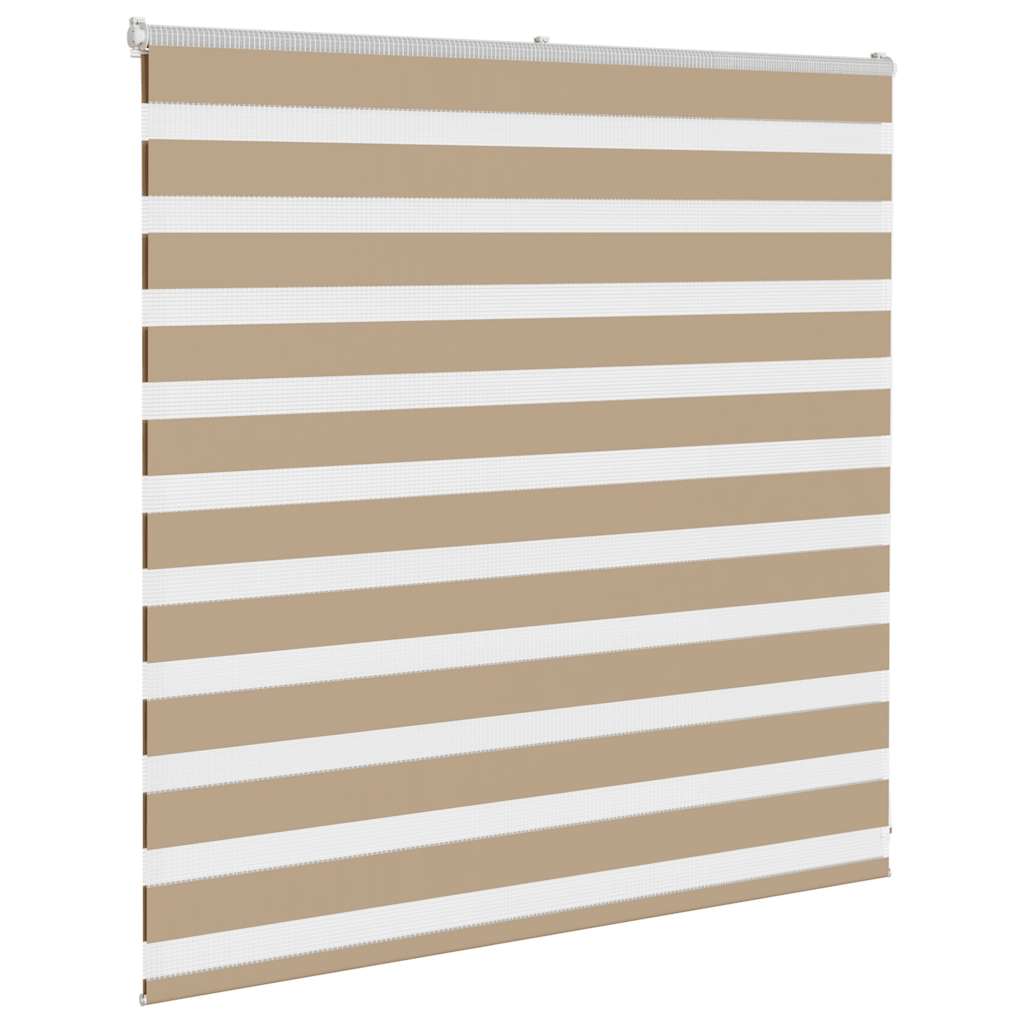 VidaXL store zèbre 145x100 cm largeur de tissu 140,9 cm polyester marron sable