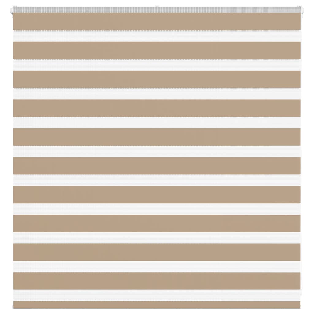 VidaXL store zèbre 150x100 cm largeur de tissu 145,9 cm polyester marron sable