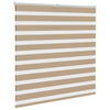 VidaXL store zèbre 150x100 cm largeur de tissu 145,9 cm polyester marron sable