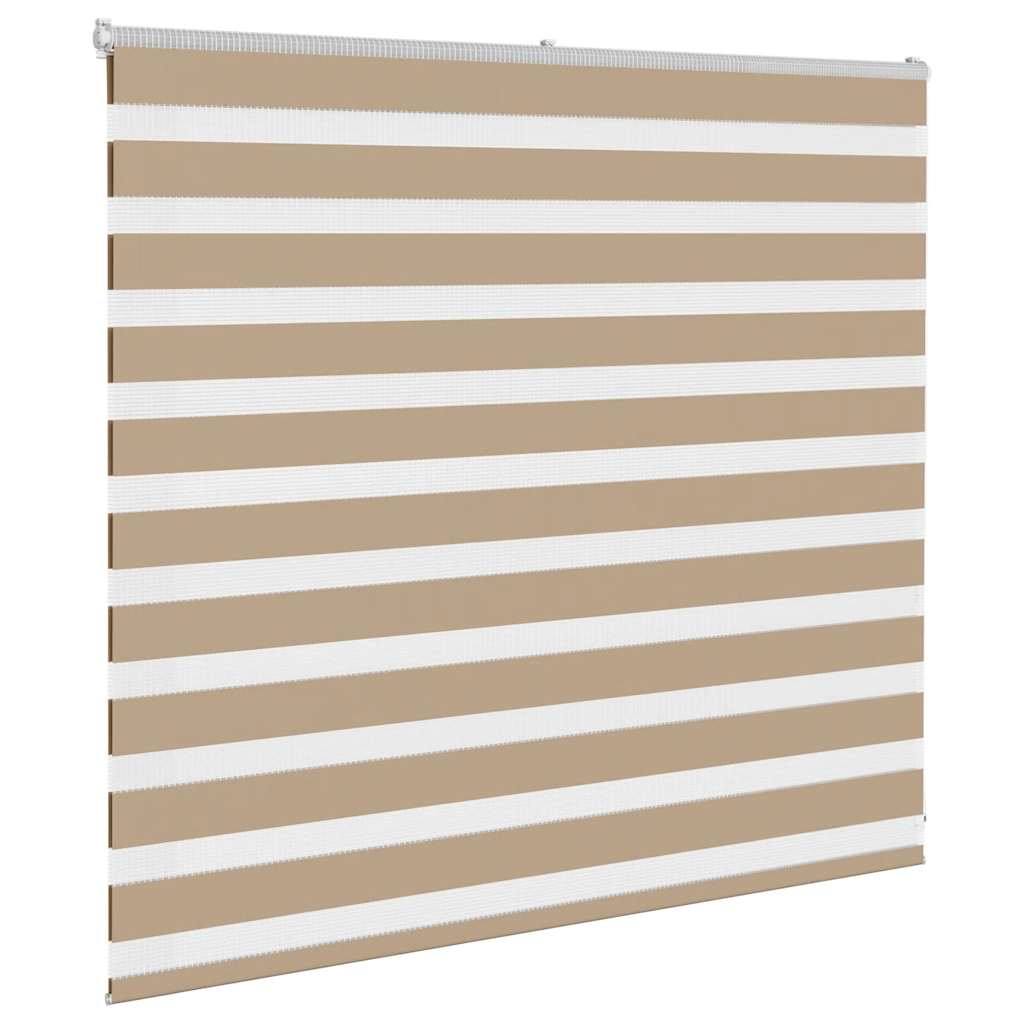 VidaXL store zèbre 155x100 cm largeur de tissu 150,9 cm polyester marron sable