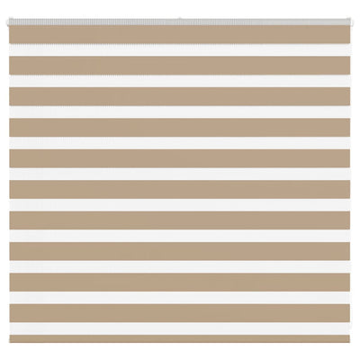 VidaXL store zèbre 160x100 cm largeur de tissu 155,9 cm polyester marron sable