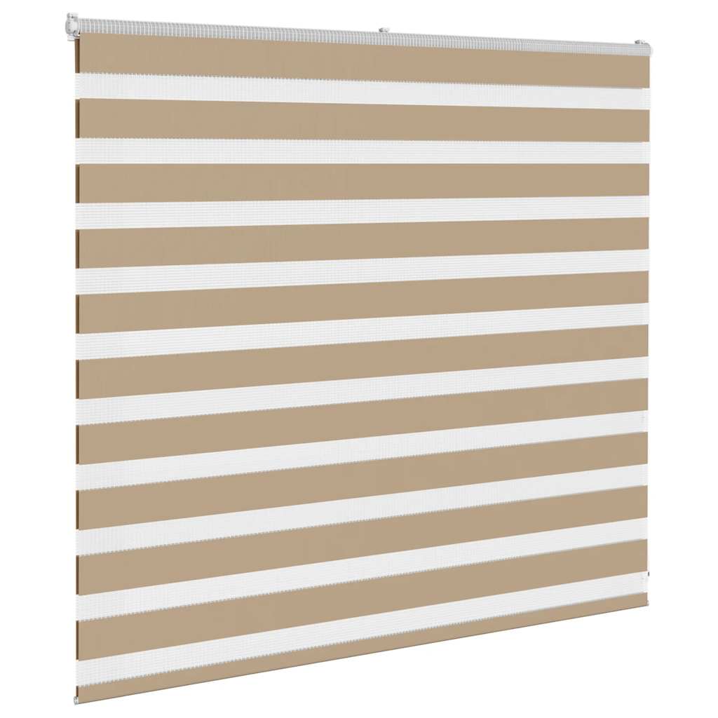 VidaXL store zèbre 160x100 cm largeur de tissu 155,9 cm polyester marron sable