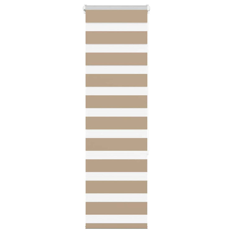 Vidaxl Zebra Blind 45x150 cm Largeur de poussière 40,9 cm Brown de sable en polyester