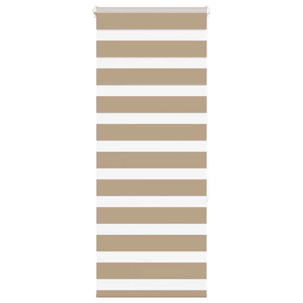 Vidaxl Zebra Blind 60x150 cm Largeur de poussière 55,9 cm Brown de sable en polyester