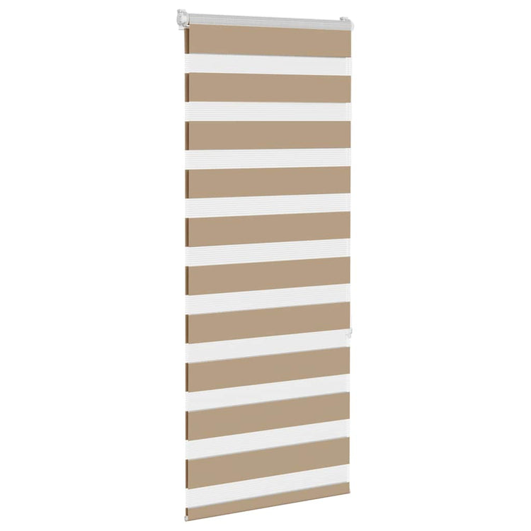 Vidaxl Zebra Blind 60x150 cm Largeur de poussière 55,9 cm Brown de sable en polyester