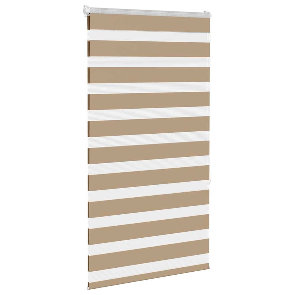 VidaXL store zèbre 85x150 cm largeur de tissu 80,9 cm polyester marron sable