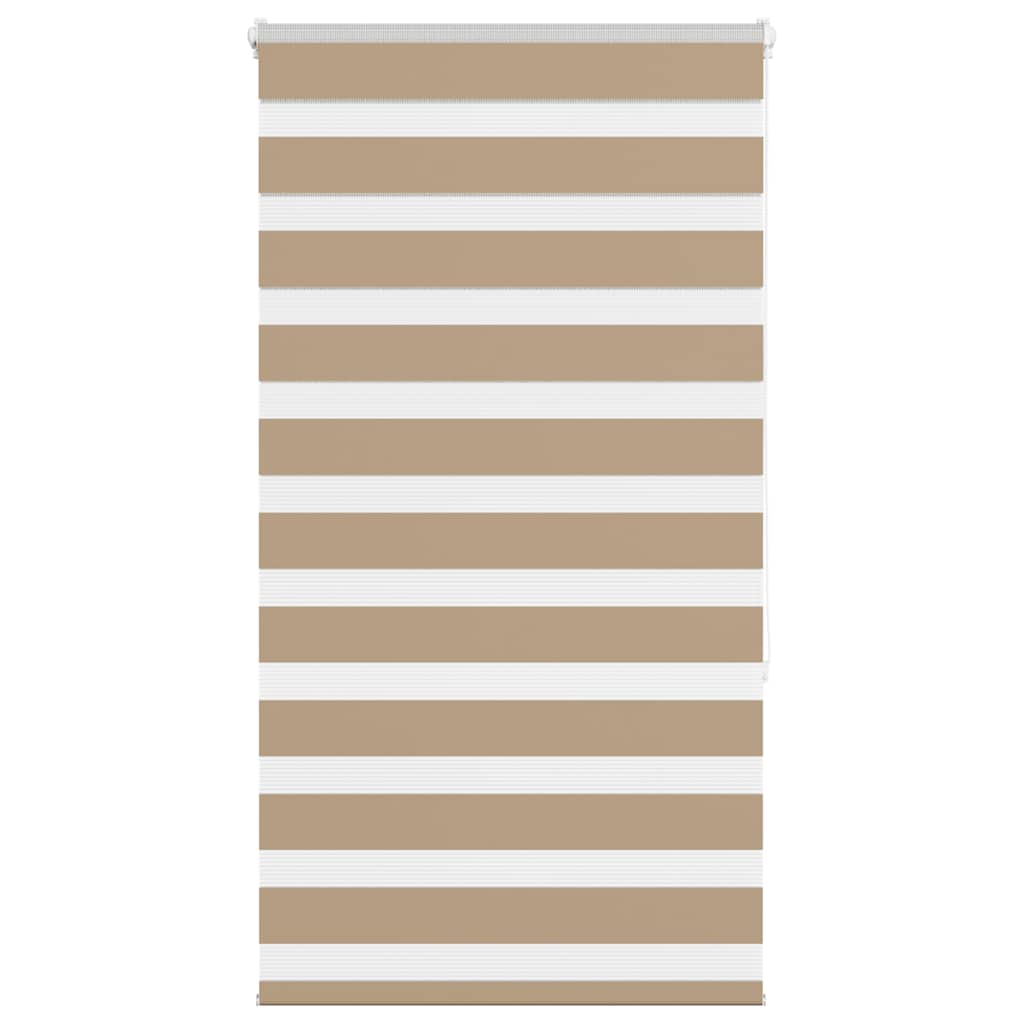 VidaXL store zèbre 90x150 cm largeur de tissu 85,9 cm polyester marron sable