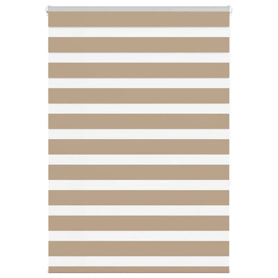 VidaXL store zèbre 95x150 cm largeur de tissu 90,9 cm polyester marron sable