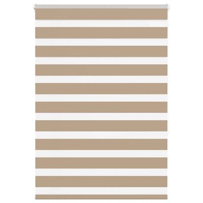 VidaXL store zèbre 110x150 cm largeur de tissu 105,9 cm polyester marron sable