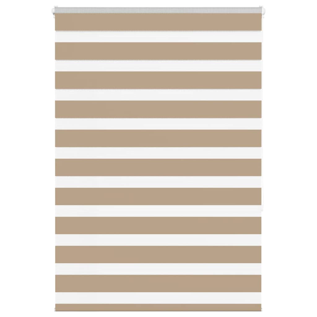 VidaXL store zèbre 115x150 cm largeur de tissu 110,9 cm polyester marron sable