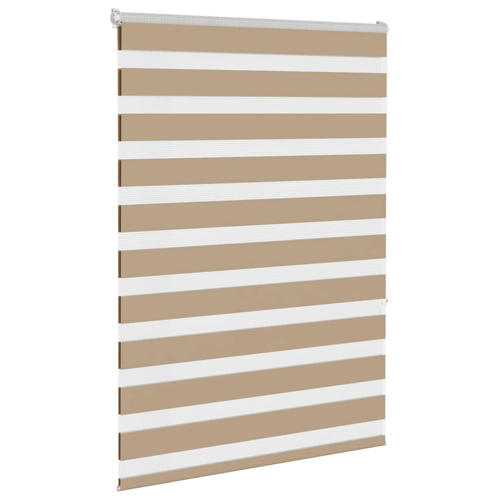 VidaXL store zèbre 115x150 cm largeur de tissu 110,9 cm polyester marron sable