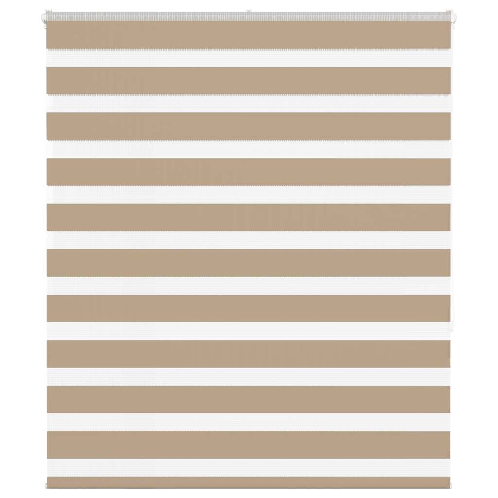 VidaXL store zèbre 120x150 cm largeur de tissu 115,9 cm polyester marron sable