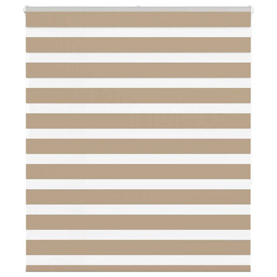 VidaXL store zèbre 120x150 cm largeur de tissu 115,9 cm polyester marron sable