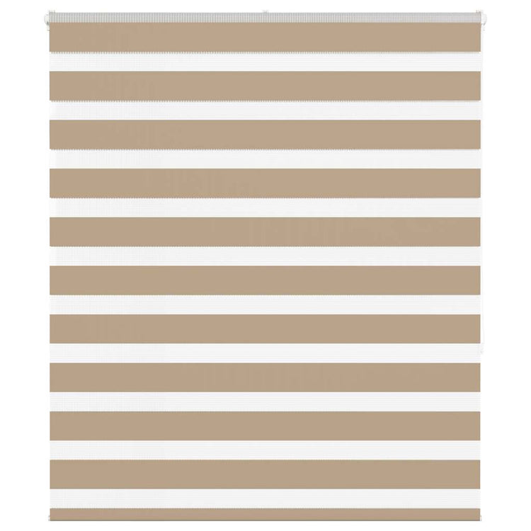 VidaXL store zèbre 120x150 cm largeur de tissu 115,9 cm polyester marron sable