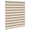 VidaXL store zèbre 125x150 cm largeur de tissu 120,9 cm polyester marron sable