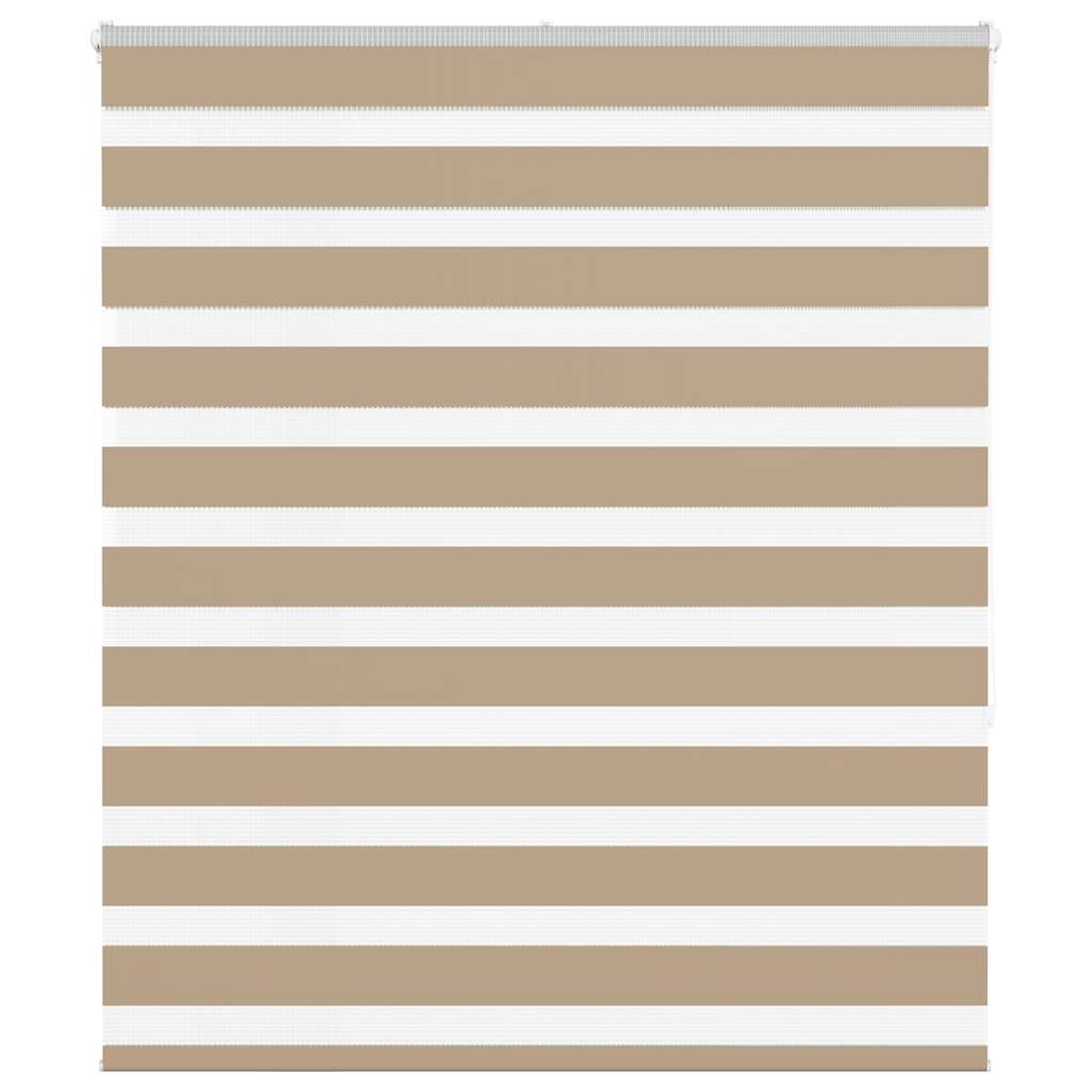 Vidaxl Zebra aveugle 130x150 cm Largeur de poussière 125,9 cm Brown de sable en polyester