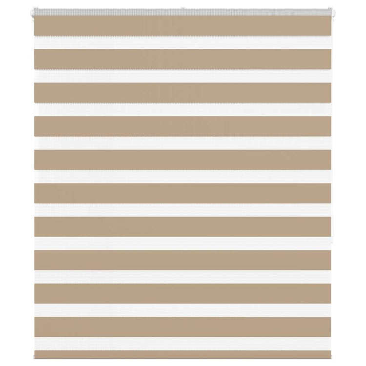 Vidaxl Zebra aveugle 130x150 cm Largeur de poussière 125,9 cm Brown de sable en polyester