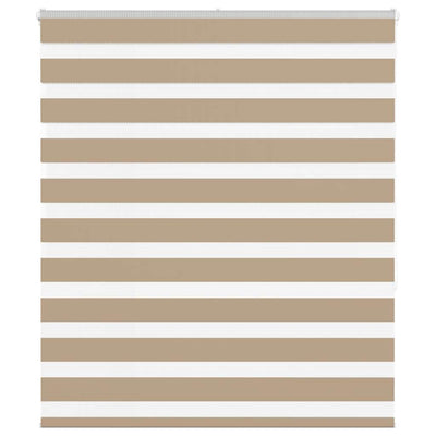 VidaXL store zébré 135x150 cm largeur de tissu 130,9 cm polyester marron sable