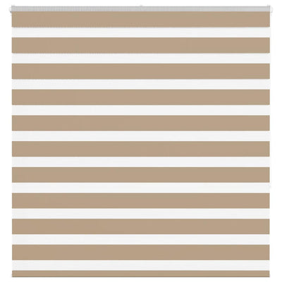 Vidaxl Zebra aveugle 145x150 cm Largeur de poussière 140,9 cm Brown de sable en polyester