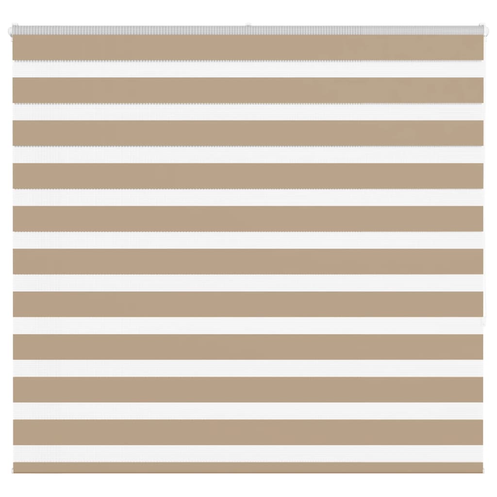 VidaXL store zèbre 155x150 cm largeur de tissu 150,9 cm polyester marron sable