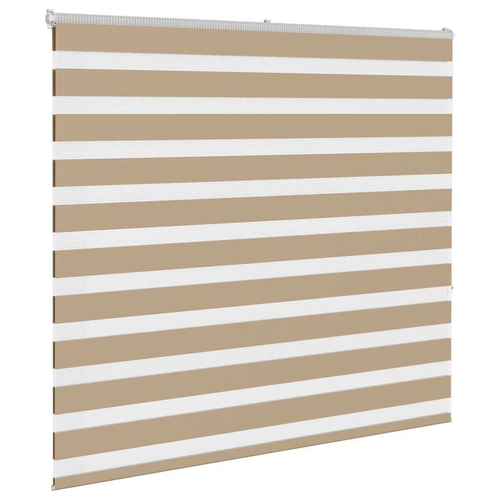 VidaXL store zèbre 155x150 cm largeur de tissu 150,9 cm polyester marron sable