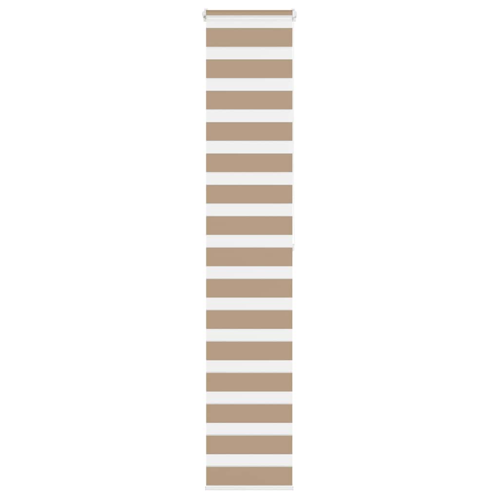 Vidaxl Zebra Blind 40x200 cm Largeur de poussière 35,9 cm Brown de sable en polyester