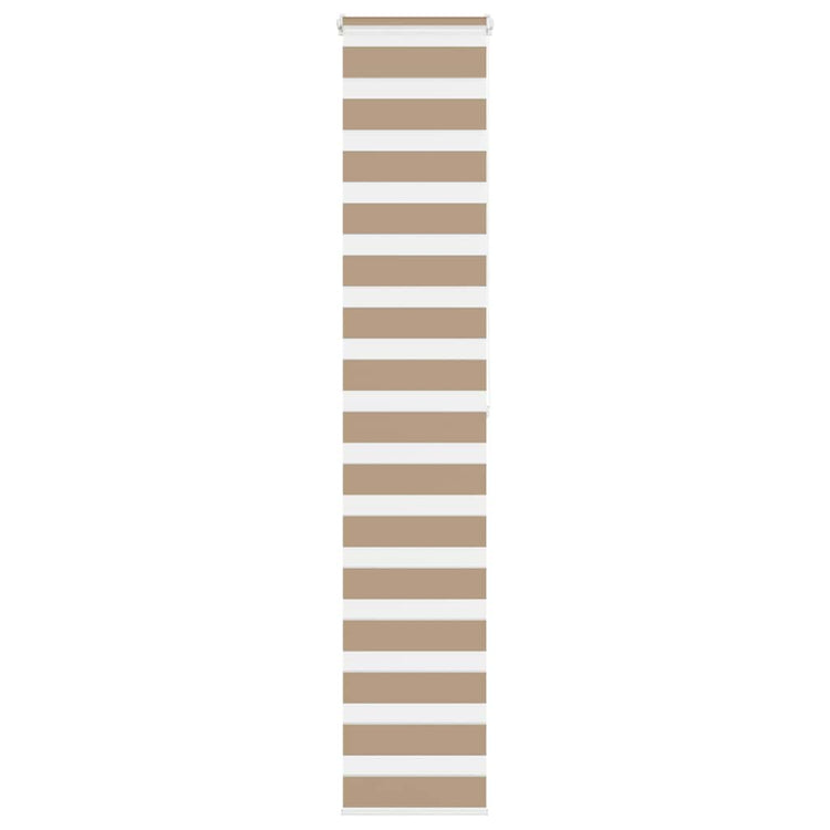 Vidaxl Zebra Blind 40x200 cm Largeur de poussière 35,9 cm Brown de sable en polyester