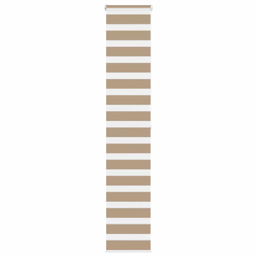 Vidaxl Zebra aveugle 50x200 cm Largeur de poussière 55,9 cm Brown de sable en polyester