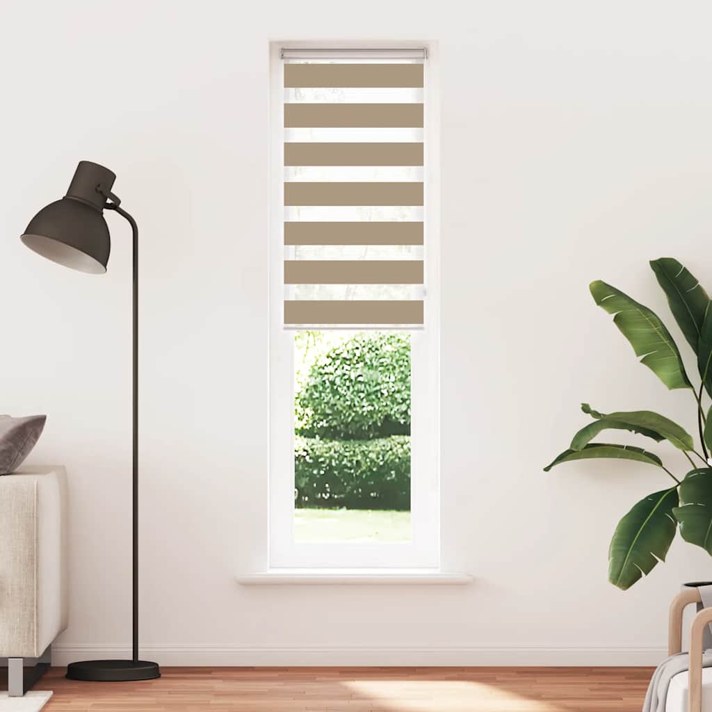 Vidaxl Zebra aveugle 55x200 cm Largeur de poussière 50,9 cm Brown de sable en polyester