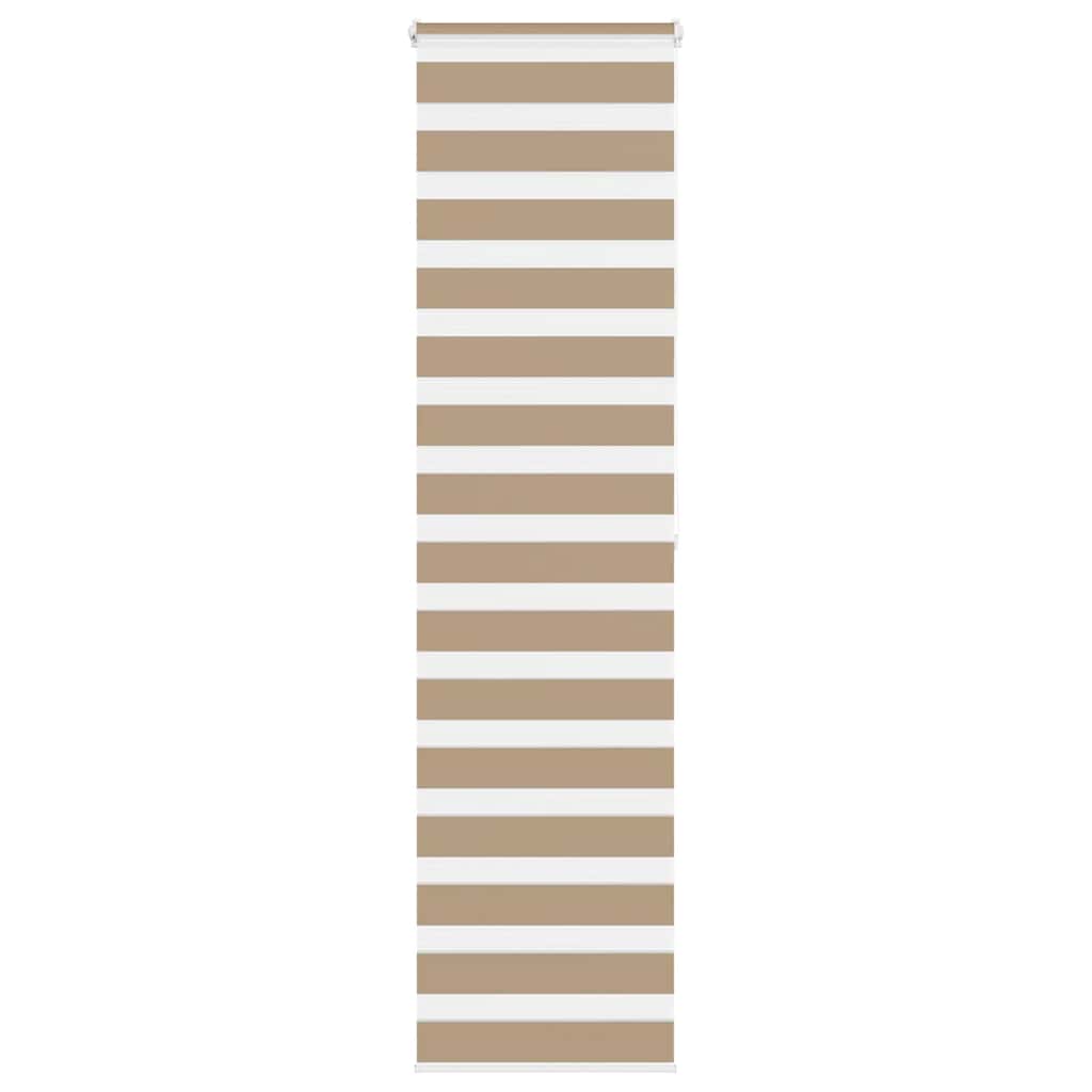 Vidaxl Zebra aveugle 65x200 cm Largeur de poussière 60,9 cm Brown de sable en polyester