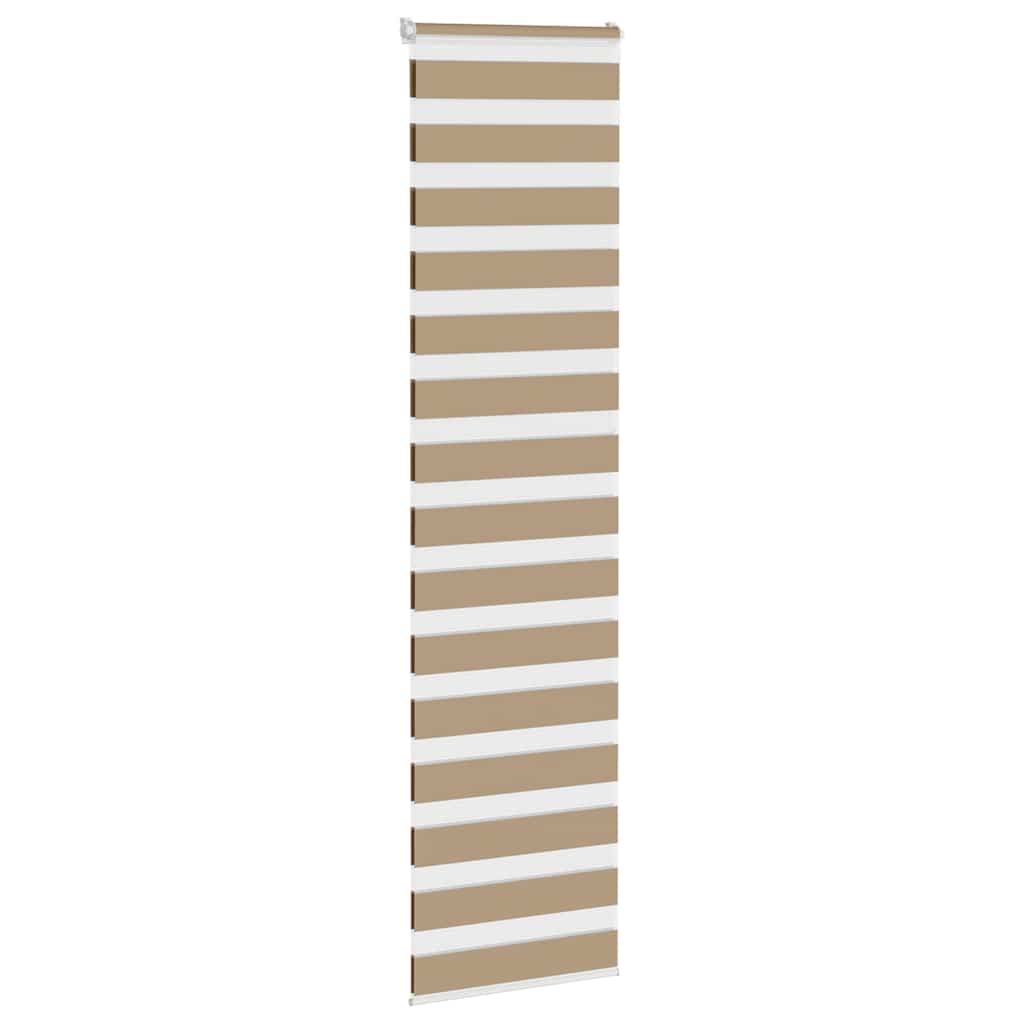 Vidaxl Zebra aveugle 65x200 cm Largeur de poussière 60,9 cm Brown de sable en polyester