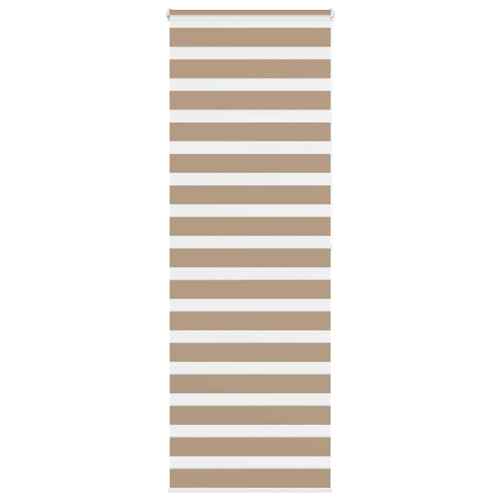 VidaXL store zèbre 70x200 cm largeur de tissu 65,9 cm polyester marron sable