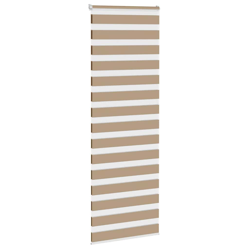 VidaXL store zèbre 70x200 cm largeur de tissu 65,9 cm polyester marron sable