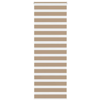 VidaXL store zèbre 75x200 cm largeur de tissu 70,9 cm polyester marron sable