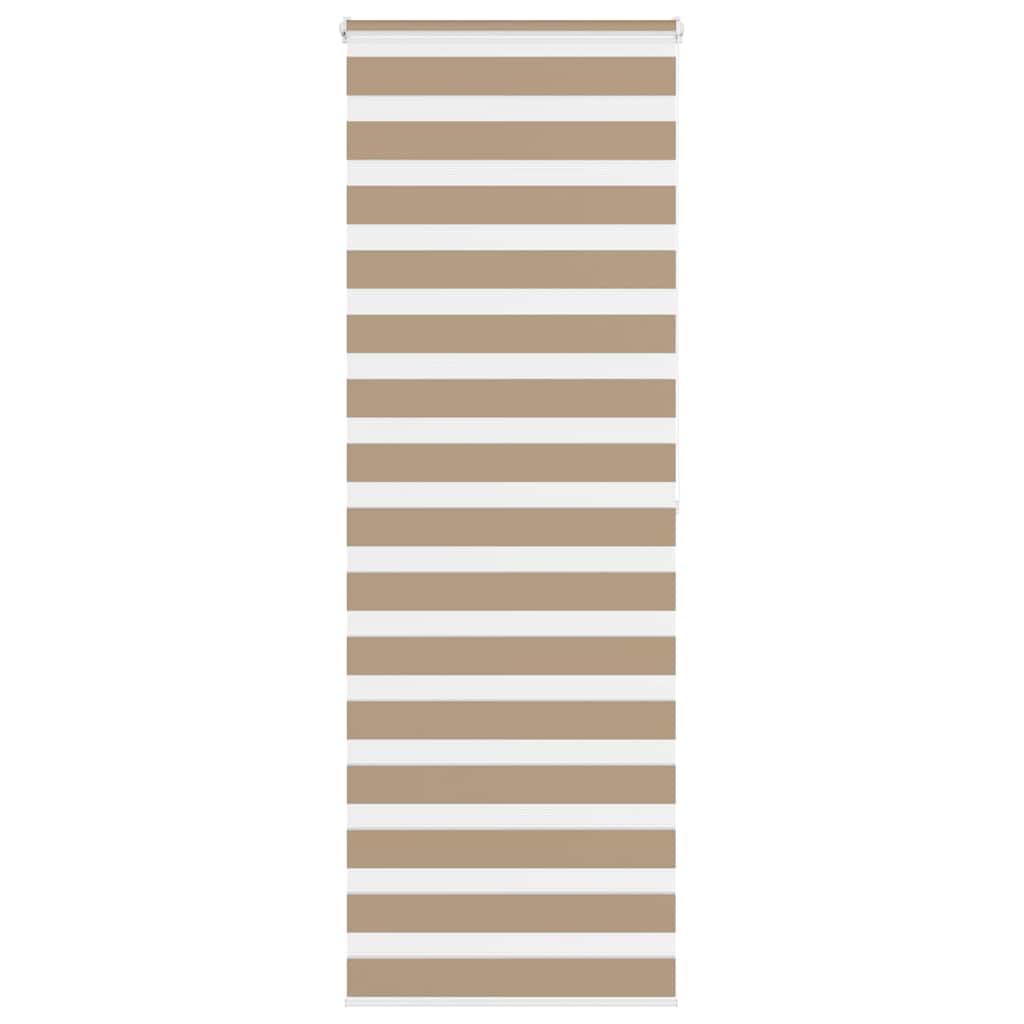 VidaXL store zèbre 80x200 cm largeur de tissu 75,9 cm polyester marron sable
