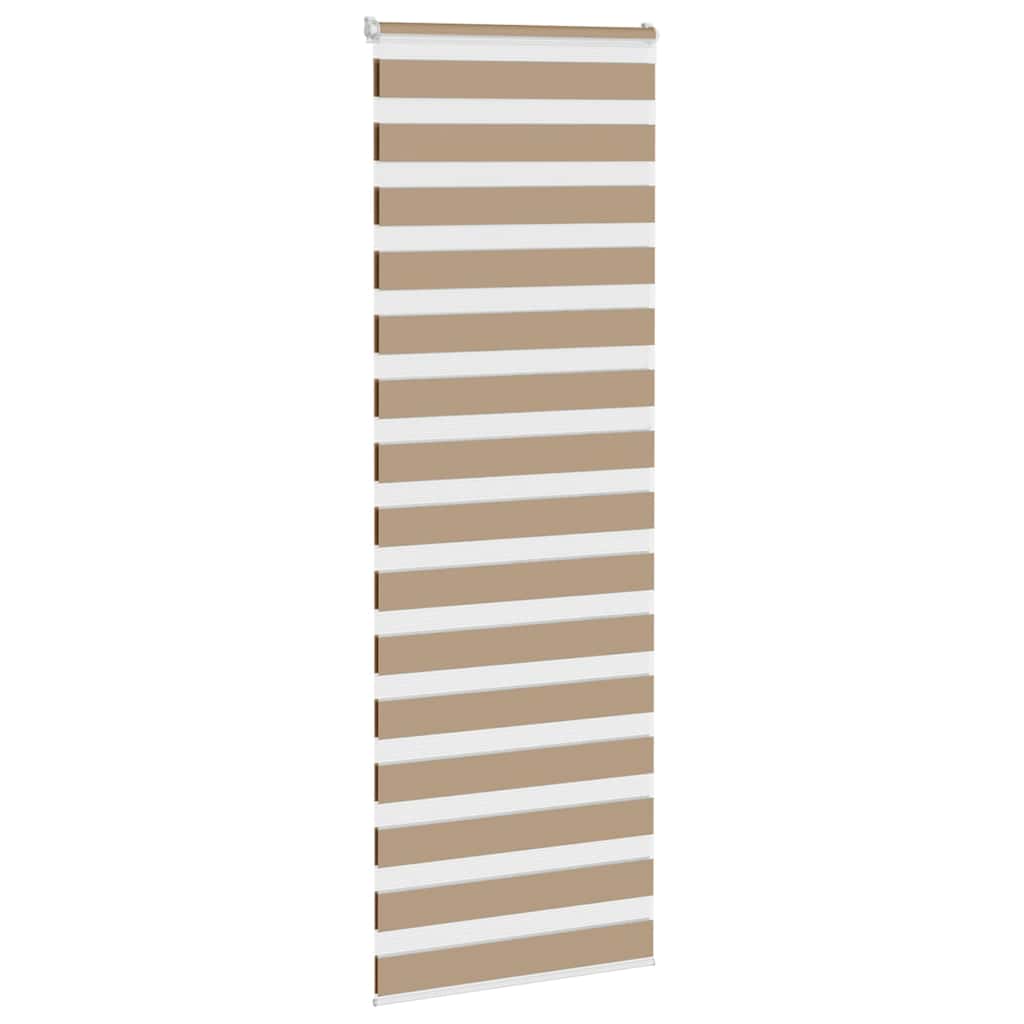 VidaXL store zèbre 80x200 cm largeur de tissu 75,9 cm polyester marron sable