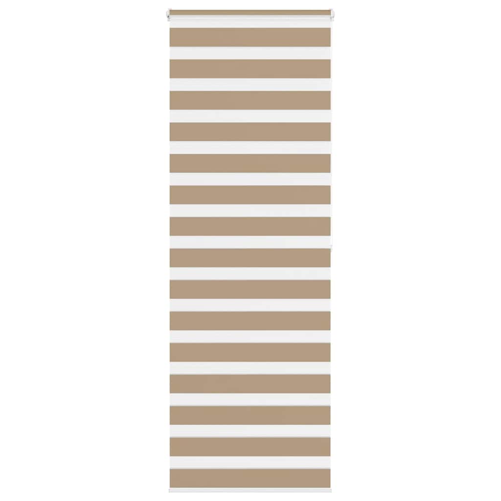 VidaXL store zèbre 85x200 cm largeur de tissu 80,9 cm polyester marron sable